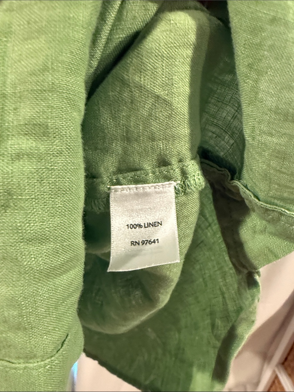 J. Jill Womens Large Linen Button-Down Shirt - Green - Picture 5 of 6